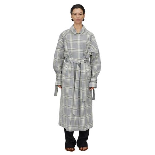 Camilla and Marc Delta Plaid Trench